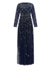 Mac Duggal 94216 Formal Long Beaded Mother Of The Bride Dress In Blue