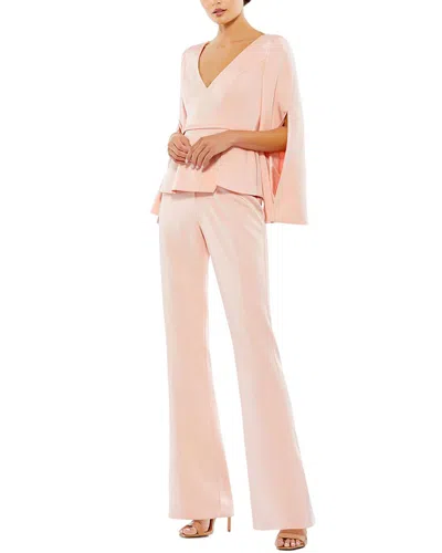 Mac Duggal Long Sleeve Pant Suit In Pink