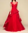 Mac Duggal Magical Ball Gown In Red In Red