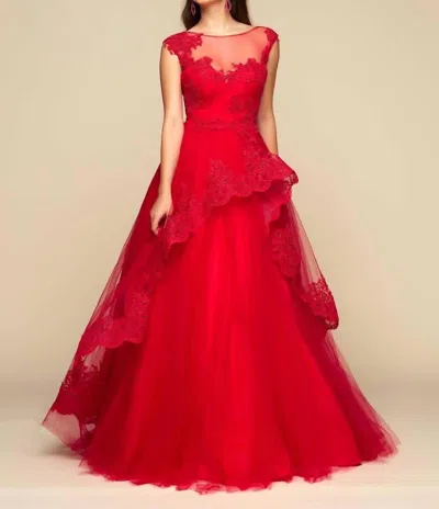 Mac Duggal Magical Ball Gown In Red
