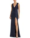 Mac Duggal Sparkle Sequin Sheath Gown In Blue
