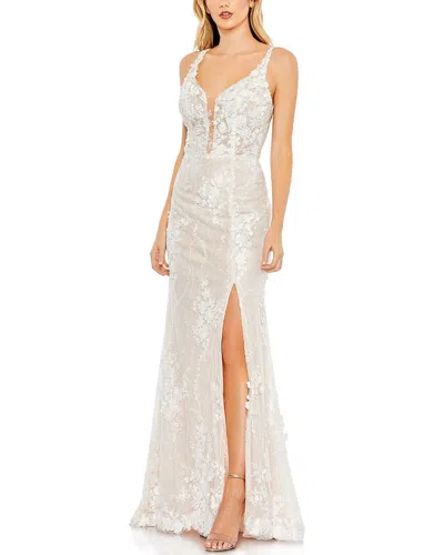 Mac Duggal Mermaid Gown In White