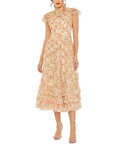 Mac Duggal 8060 Short Formal Tiered Cocktail Midi Dress In Multi