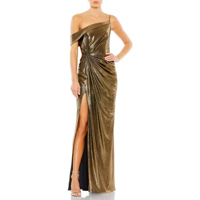 MAC DUGGAL MAC DUGGAL METALLIC OFF THE SHOULDER GOWN