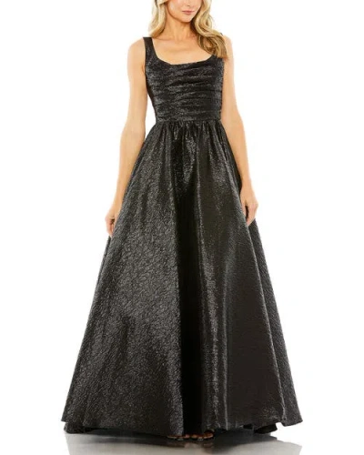 MAC DUGGAL MAC DUGGAL METALLIC PLEATED BODICE BALLGOWN