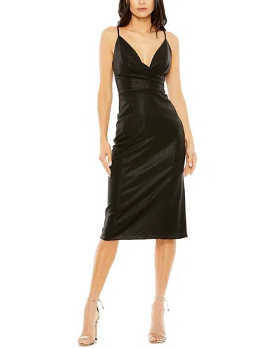 Mac Duggal Metallic Sheath In Black