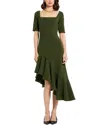 Mac Duggal Midi Dress In Green