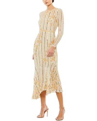 Mac Duggal Midi Dress In Neutral