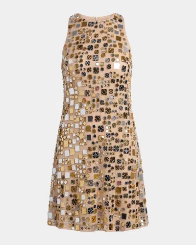 Mac Duggal Neoprene Sleeveless Mini Dress In Animal Print