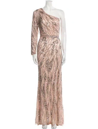 Pre-owned Mac Duggal Nylon Long Dress In Pink