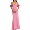 Mac Duggal Off-the-shoulder Crepe Gown With 3d Floral Appliqué