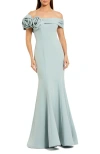 Mac Duggal Off The Shoulder Crepe Mermaid Gown
