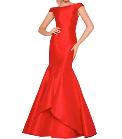 Mac Duggal Off-the-shoulder Mermaid Gown In Red