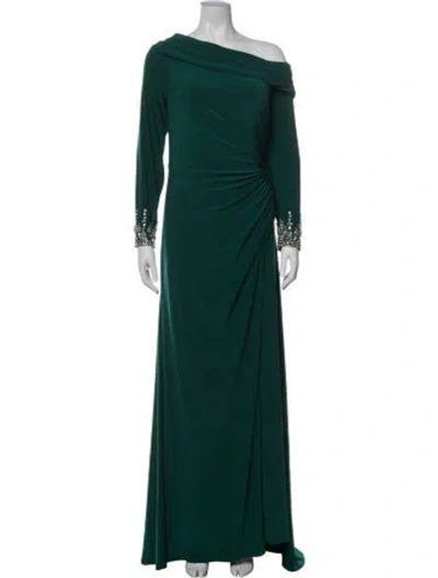 Pre-owned Mac Duggal Off-the-shoulder Long Dress W/ Tags In Green