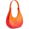 Mac Duggal Ombre Leather Hobo Shoulder Bag In Sunset Ombre