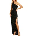 Mac Duggal One Shoulder Embellished Gown