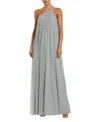 Mac Duggal One Shoulder Embellished Trapeze A Line Gown In Sage