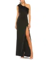 Mac Duggal One-shoulder Jersey A-line Gown In Black