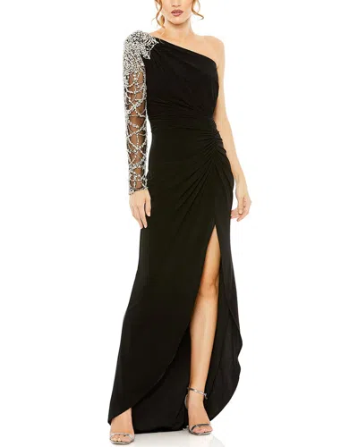 Mac Duggal One-shoulder Gown In Green