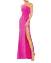 Mac Duggal One Shoulder Jersey Sheath Gown In Candy Pink
