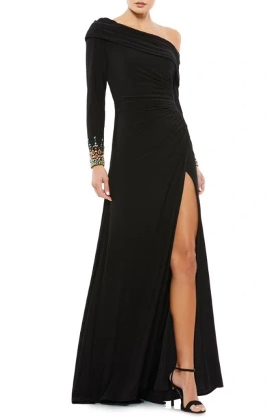 Mac Duggal A-line Gown In Black
