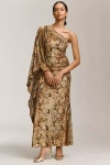 Mac Duggal One-shoulder Maxi Dress In Multi