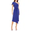 Mac Duggal One-shoulder Asymmetric Cocktail Dress In Blue