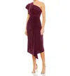 Mac Duggal One Shoulder Party Dress In Plum