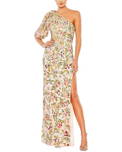 Mac Duggal A5567 Print Long Formal Slit Dress In Multi