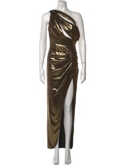 Pre-owned Mac Duggal One-shoulder Long Dress In Multi