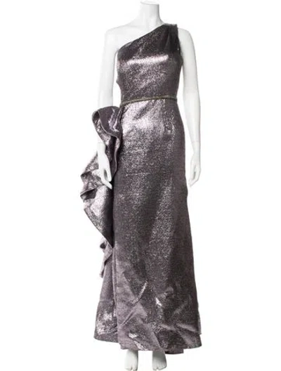 Pre-owned Mac Duggal One-shoulder Long Dress In Multi