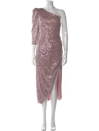 Pre-owned Mac Duggal One-shoulder Long Dress In Purple