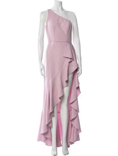 Pre-owned Mac Duggal One-shoulder Long Dress In Purple