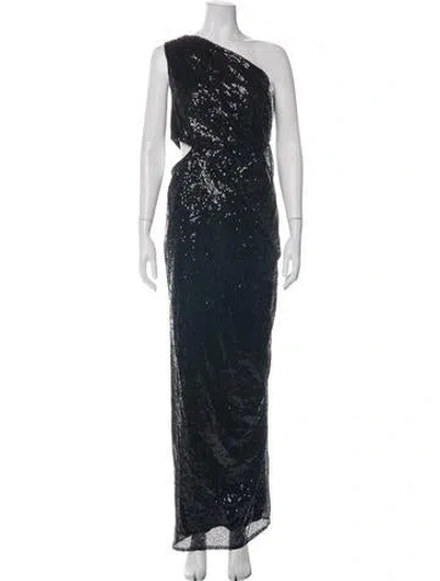 Pre-owned Mac Duggal One-shoulder Long Dress W/ Tags In Black