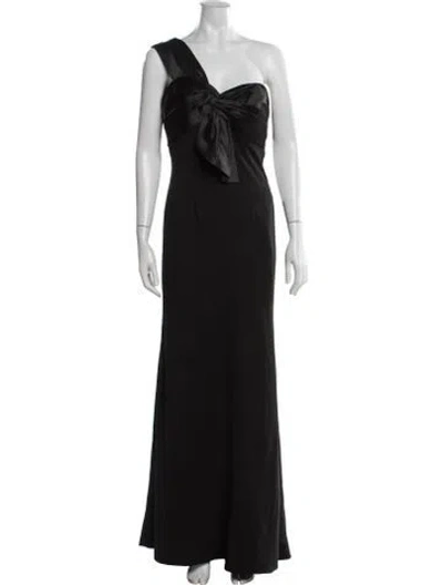 Pre-owned Mac Duggal One-shoulder Long Dress W/ Tags In Black