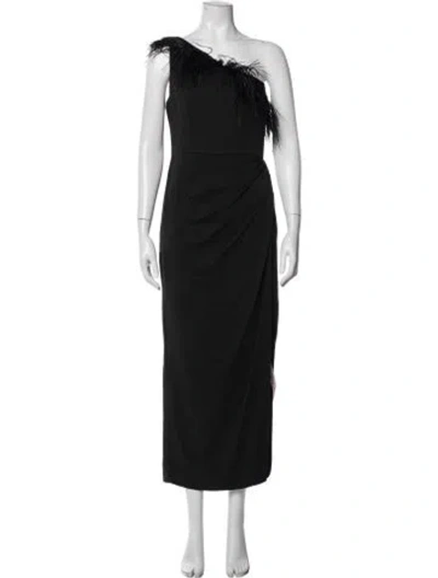 Pre-owned Mac Duggal One-shoulder Long Dress W/ Tags In Black