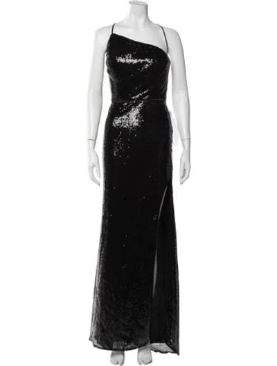 Pre-owned Mac Duggal One-shoulder Long Dress W/ Tags In Black