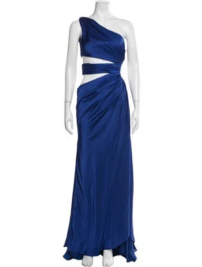 Pre-owned Mac Duggal One-shoulder Long Dress W/ Tags In Blue