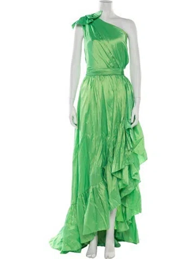 Pre-owned Mac Duggal One-shoulder Long Dress W/ Tags In Green