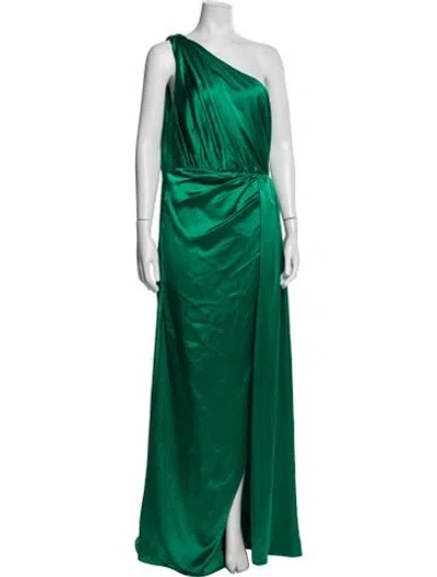 Pre-owned Mac Duggal One-shoulder Long Dress W/ Tags In Green