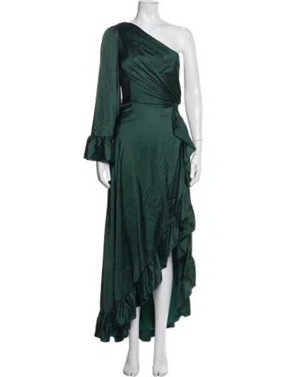 Pre-owned Mac Duggal One-shoulder Long Dress W/ Tags In Green