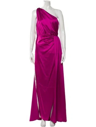 Pre-owned Mac Duggal One-shoulder Long Dress W/ Tags In Pink