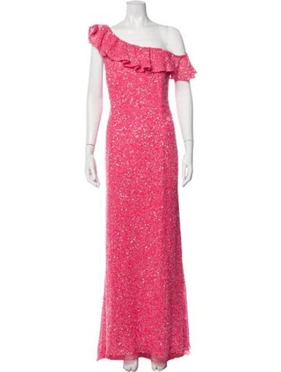 Pre-owned Mac Duggal One-shoulder Long Dress W/ Tags In Pink