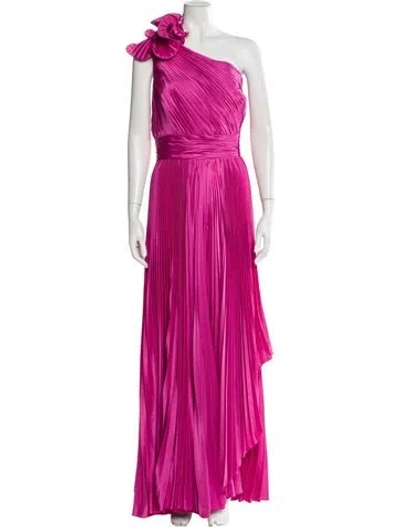 Pre-owned Mac Duggal One-shoulder Long Dress W/ Tags In Pink