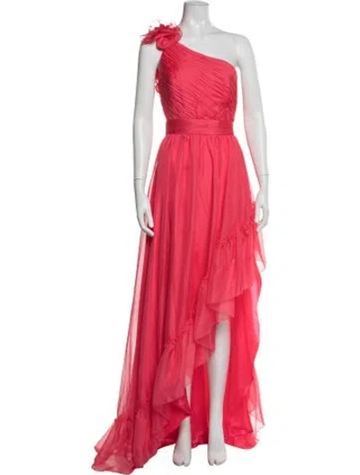 Pre-owned Mac Duggal One-shoulder Long Dress W/ Tags In Pink