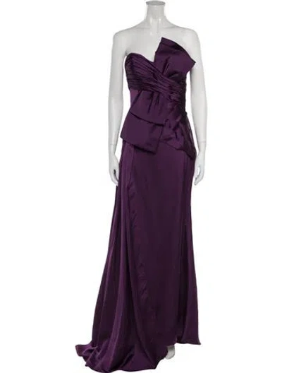 Pre-owned Mac Duggal One-shoulder Long Dress W/ Tags In Purple
