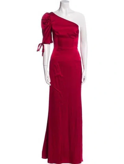 Pre-owned Mac Duggal One-shoulder Long Dress W/ Tags In Red