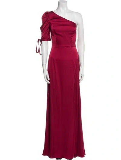 Pre-owned Mac Duggal One-shoulder Long Dress W/ Tags In Red