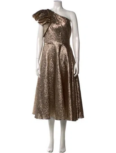 Pre-owned Mac Duggal One-shoulder Midi Length Dress