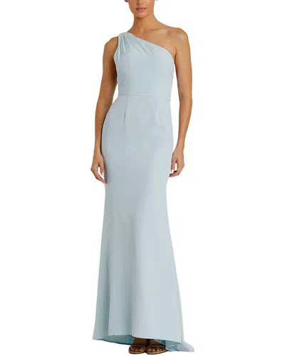 Mac Duggal One-shoulder Trumpet Gown In Blue